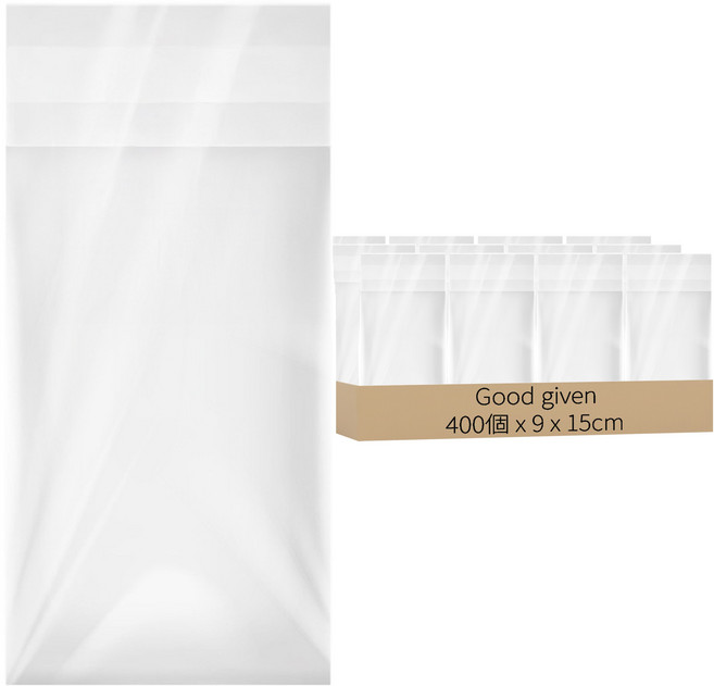 Good given 黏貼OPP袋 透明色, 400個