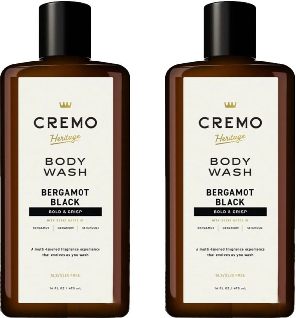 CREMO 沐浴露 黑色傳奇, 473ml, 2瓶