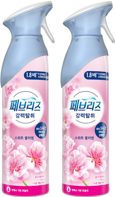 페브리즈 에어 실내 탈취제 스위트 블러썸 본품, 165g, 2개