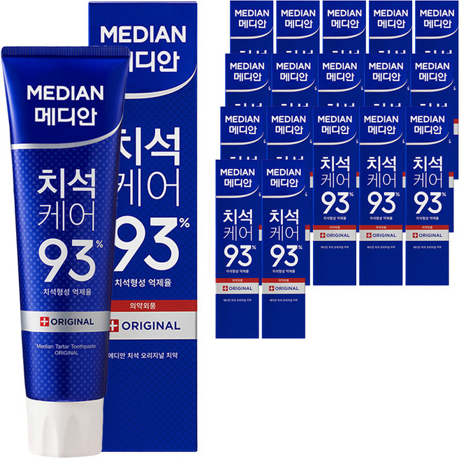 MEDIAN 麥迪安 93%含氟護理牙膏 多重防護款, 120g, 18條
