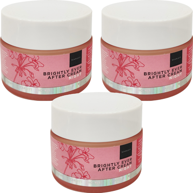 SCARLETT Whitening 亮白潤澤晚霜, 20g, 3罐