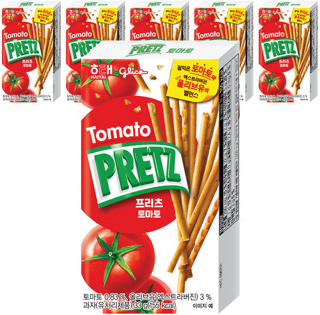 프리츠 스틱과자 토마토, 33g, 6개