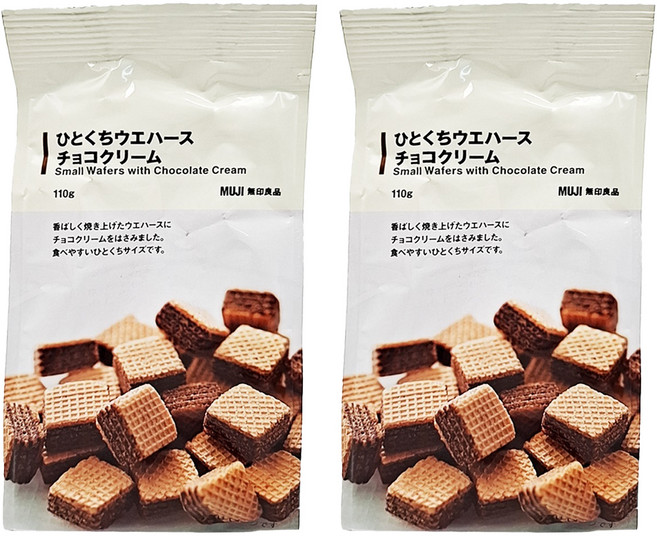 MUJI 無印良品 一口夾心酥 可可奶油風味, 110g, 2包