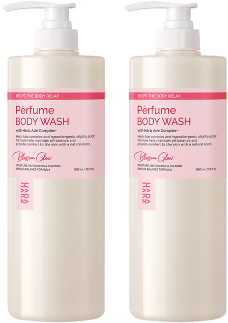 하라즈 퍼퓸 바디워시 블라썸글로우향, 1L, 2개