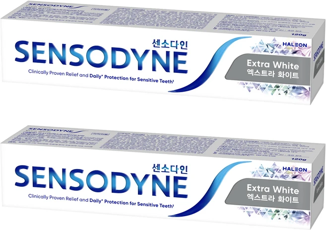 센소다인 엑스트라 화이트 치약, 120g, 2개 - 쿠팡