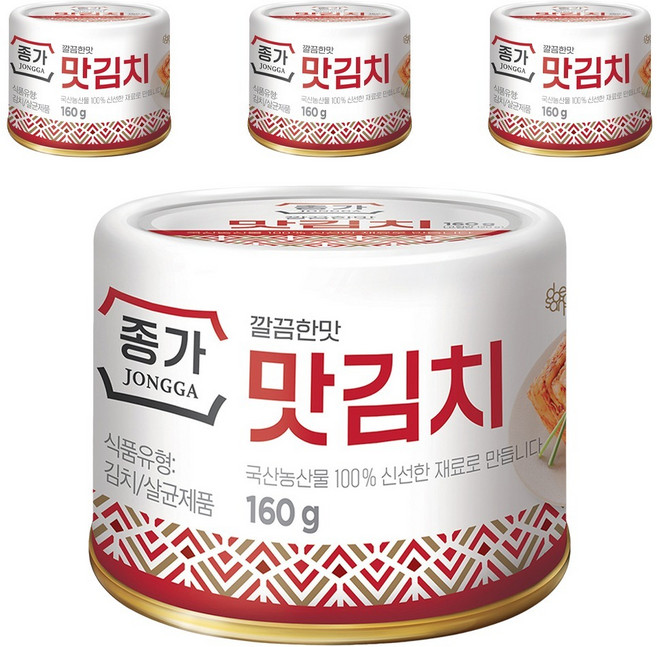 종가 깔끔한맛 맛김치, 160g, 4개