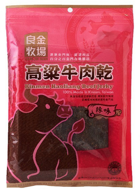 良金牧場 高粱辣味牛肉乾, 165g, 1包