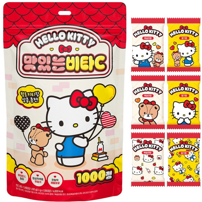 아텍스 헬로키티 맛있는 비타C 1000정, 1.1kg, 1개