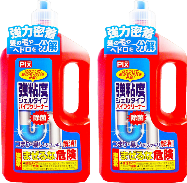 Pix 強黏度凝狀水管清潔劑, 800g, 2瓶