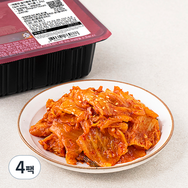 식도감 들기름에 퐁당 볶음김치, 350g, 4팩