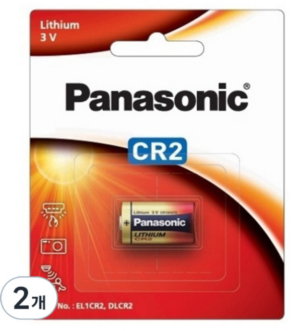 파나소닉 CR2 3V 리튬 건전지, 1개입, 2개