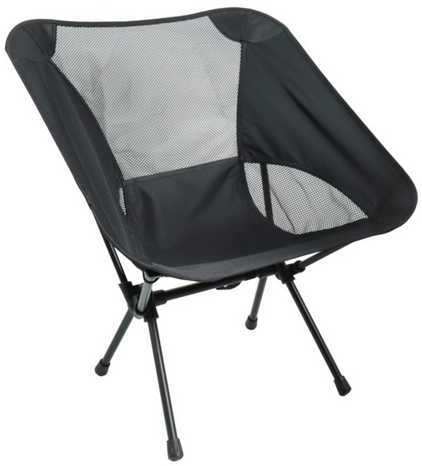 戶外輕便折疊月亮椅 輕量款, 黑色, 1個