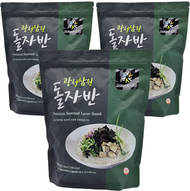 삼원 광천 돌자반, 500g, 3개