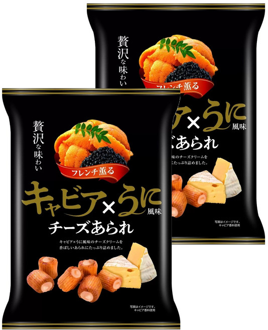 Kirara 起司米菓 魚子醬海膽風味, 42g, 2包