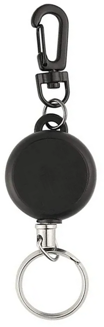 伸縮鑰匙扣 12 x 3cm 10個, 黑色, 1組