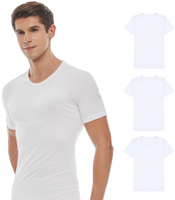 제임스딘 남성용 통기성 베이직 면100 티셔츠 런닝 3p