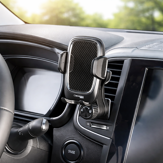 카멜레온360 빅원터치 송풍구 핸드폰 거치대, 1개, 블랙