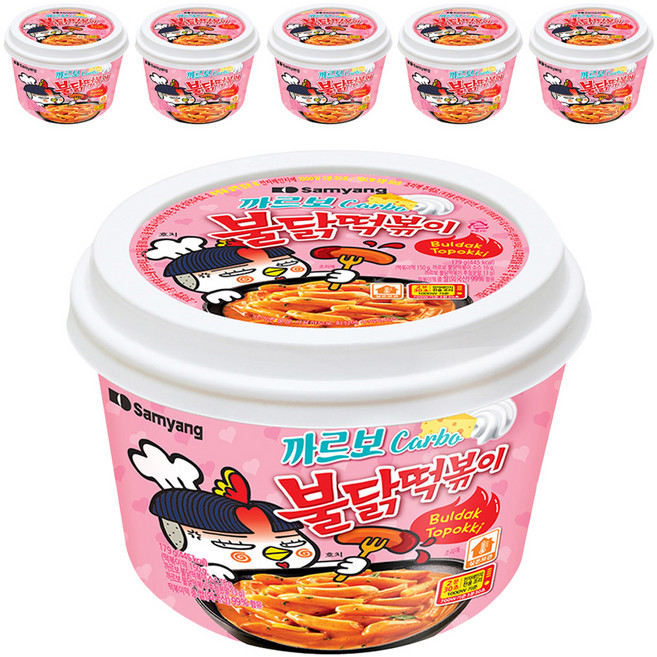 삼양 까르보 불닭떡볶이, 179g, 6개