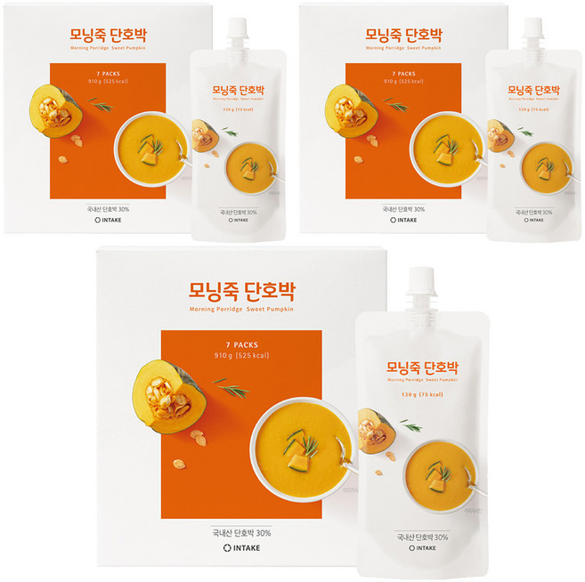 인테이크 모닝죽 단호박, 130g, 21개