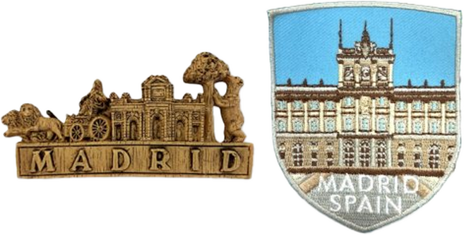 A-ONE 匯旺 西班牙馬德里磁鐵皇宮刺繡貼二件組 居家裝飾小物, 1組