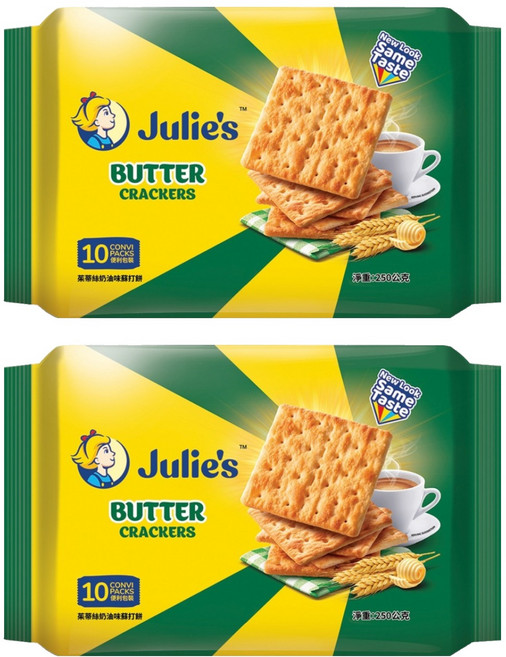 Julie's 茱蒂絲 奶油蘇打餅 全麥配方 馬來西亞原裝進口, 250g, 2包
