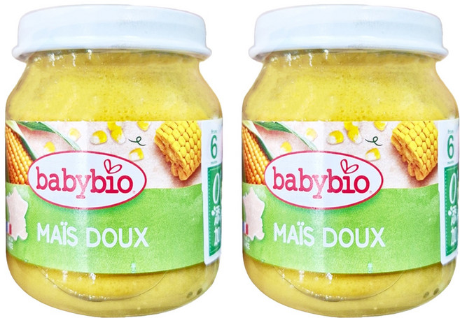 babybio 生機甜玉米泥, 130g, 2罐