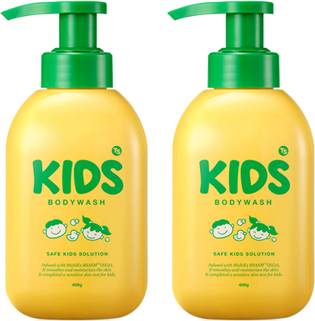 TS 키즈 바디워시 그린프루티향, 400g, 2개