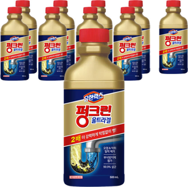 펑크린 울트라겔 배수구 세정제, 500ml, 10개