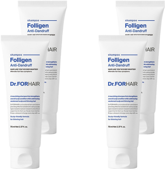 닥터포헤어 폴리젠 비듬 각질케어 샴푸, 70ml, 4개