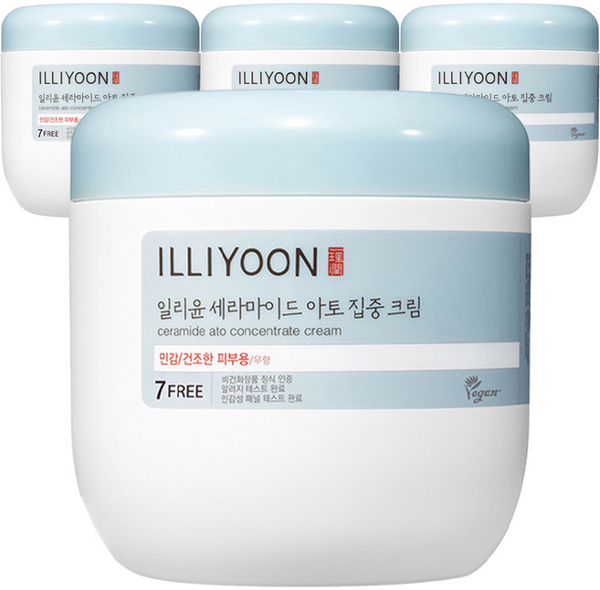 일리윤 세라마이드 아토 집중 바디크림 무향, 500ml, 4개
