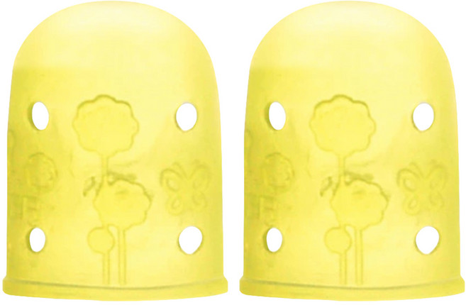 Clover 可樂牌 橡皮防滑姆指專用指套 彩色橡膠簡單型 鬆尺寸 18mm, 1組, 2個