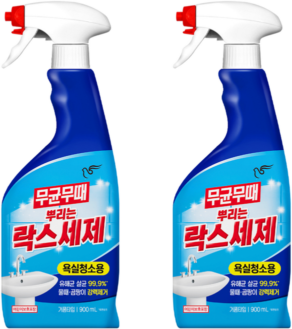 무균무때 뿌리는 락스세제, 900ml, 2개