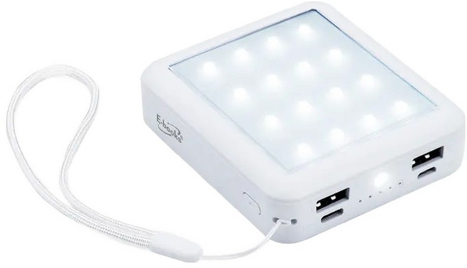 E-books B85 五合一LED自帶四線行動電源, CG-10000CA-FL, 白色