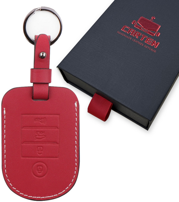 카템 장인 스마트키 케이스, 레드 와인, CT023(K02)