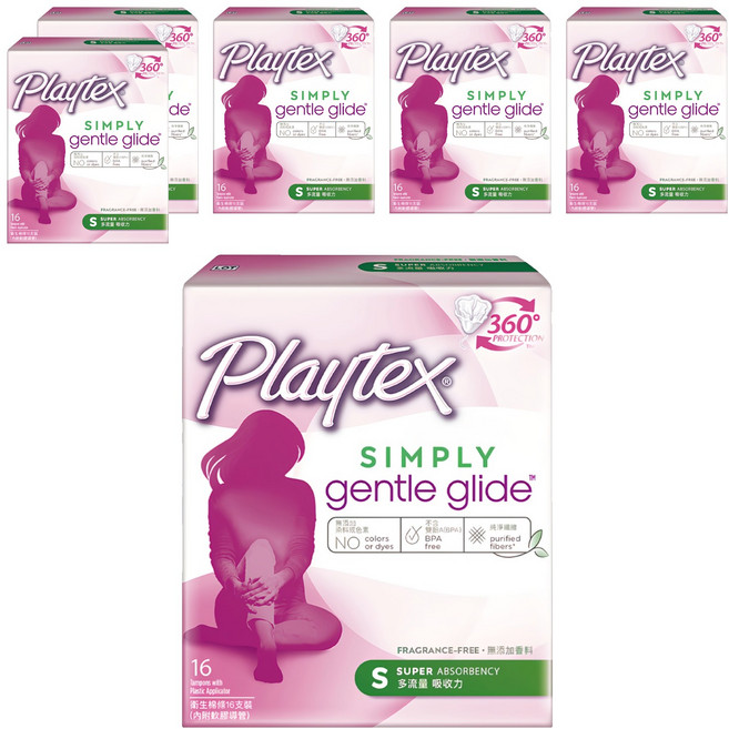 美國 Playtex 導管式衛生棉條, 多流量, 16支, 6盒