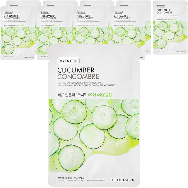 더페이스샵 갈아만든 마스크시트 오이, 1개입, 10개