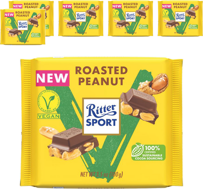 리터스포트 로스티드 피넛 초콜릿, 100g, 6개