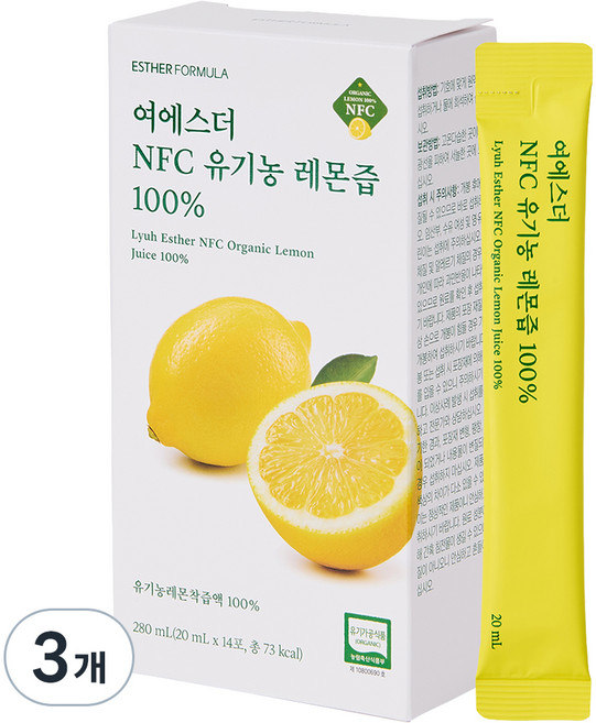 에스더포뮬러 여에스더 NFC 유기농 레몬즙 100%, 3개, 14회분
