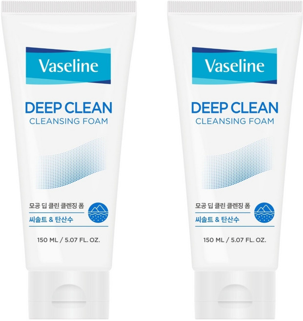 애경바세린 딥클린 클렌징 폼, 2개, 150ml