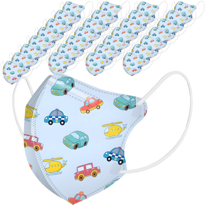 러블리앙즈 4겹 입체 프리미엄 일회용 마스크 유아용 초소형, 10개입, 3개, E10붕붕이