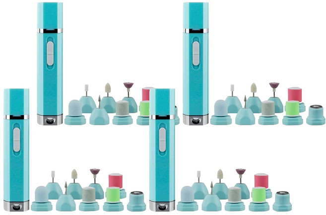 9合1電動磨甲器/電動指甲器/多功能磨腳器電動女款, 4個, 混合色