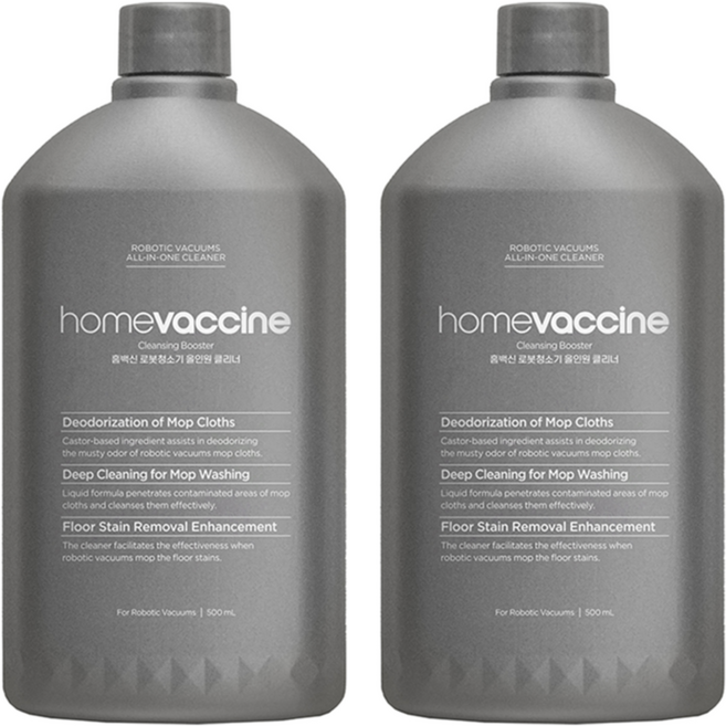 홈백신 로봇청소기 올인원 클리너, 500ml, 2개