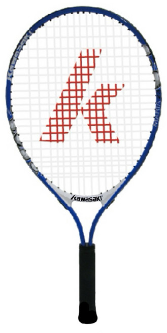 kawasaki 川崎 輕量化 鋁合金 兒童網球拍 適合小四以下 23吋, 藍色, 1個, KTA723