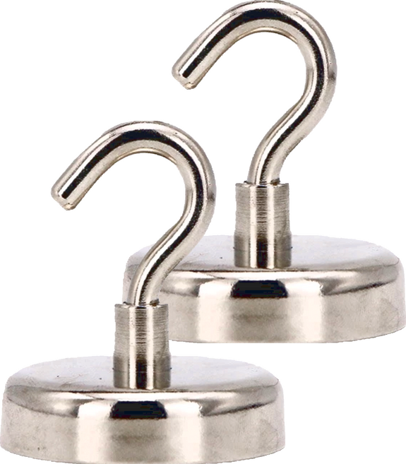 超強力磁鐵掛勾 42 x 50mm, 鍍鎳色, 2個