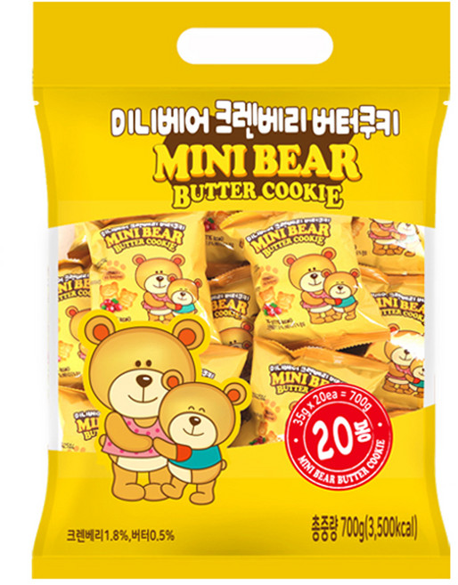 미니베어 크렌베리 버터쿠키, 700g, 1개