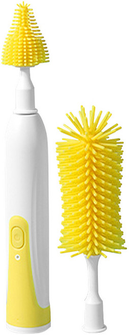 Beautylife 電動硅膠奶瓶刷, 黃色, 1支