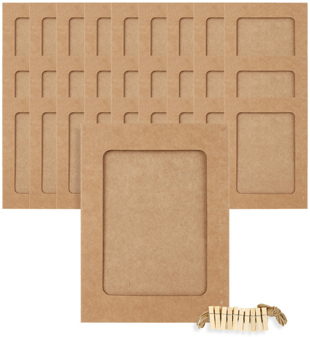 슈퍼쌤 종이액자 3종 세트, 크라프트