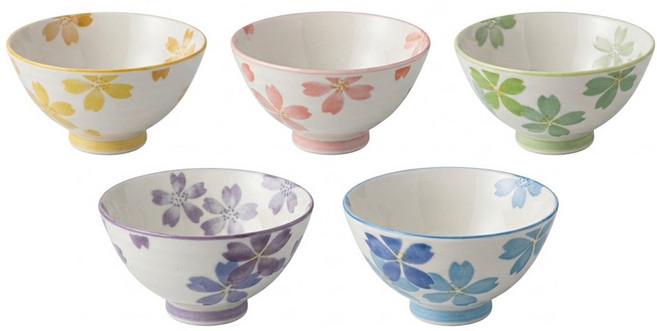 日安工坊 櫻之彩 日本製 12.3 x 6.5cm, 瓷碗, 1組