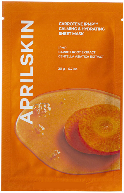 APRILSKIN 胡蘿蔔素IPMP保濕鎮靜面膜, 10入, 1個