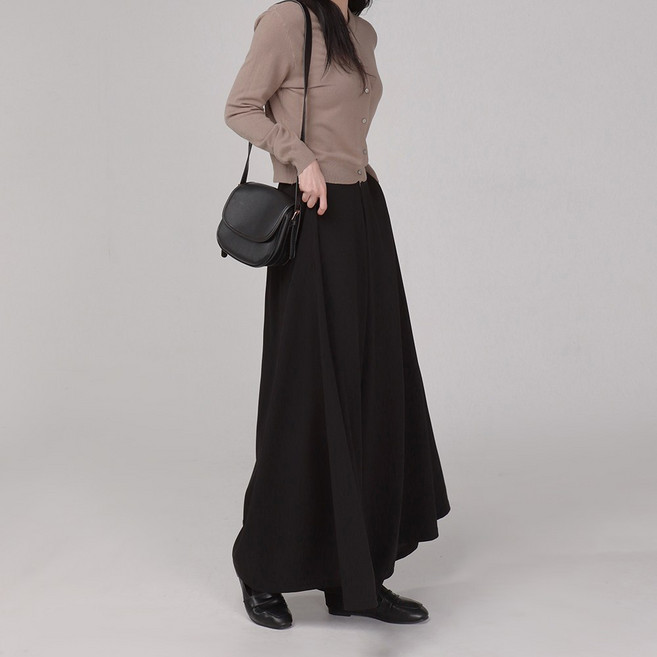 Cotton Closet 女款傘狀寬版褲裙 彈性鬆緊帶裙褲